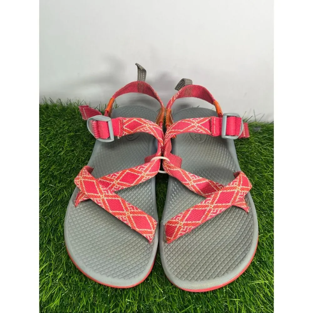 Chaco Z Strap Sandals Kids Size 4 Youth Red Orange Hiking Outdoor
